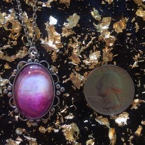 Pink Acrylic Pour Necklace